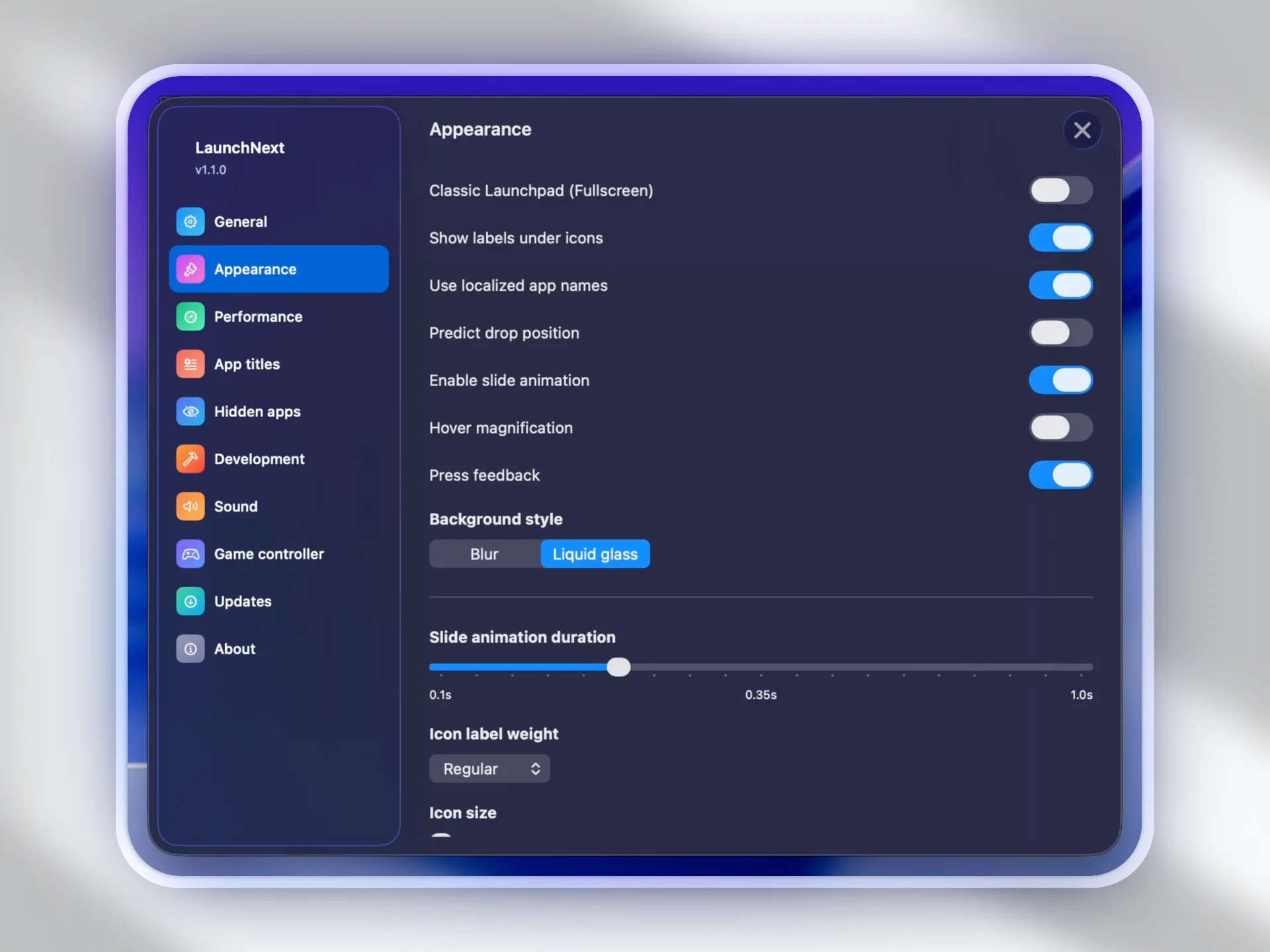 LaunchNext macOS Tahoe应用程序启动器软件